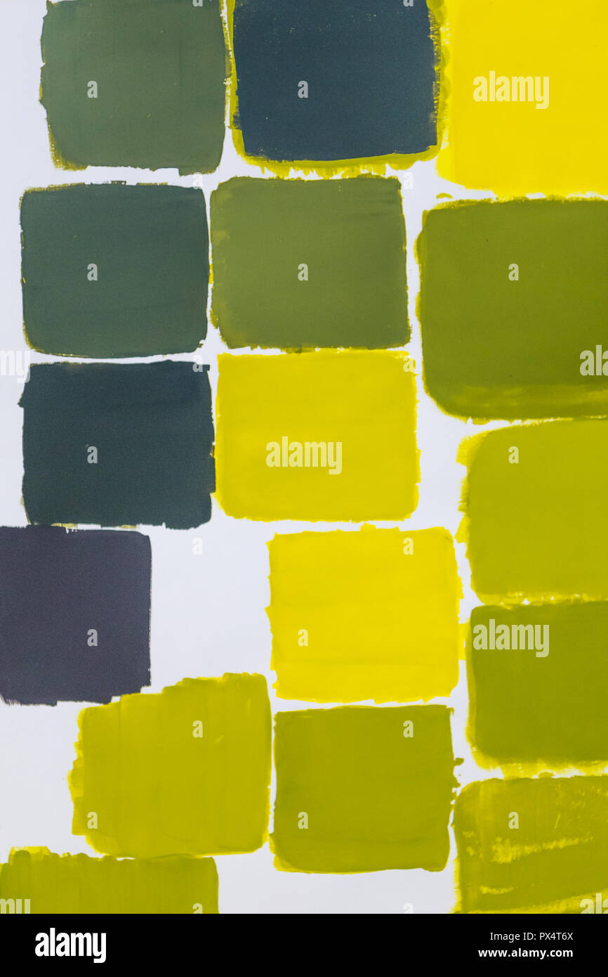 Giallo verde tabella dei colori Foto Stock