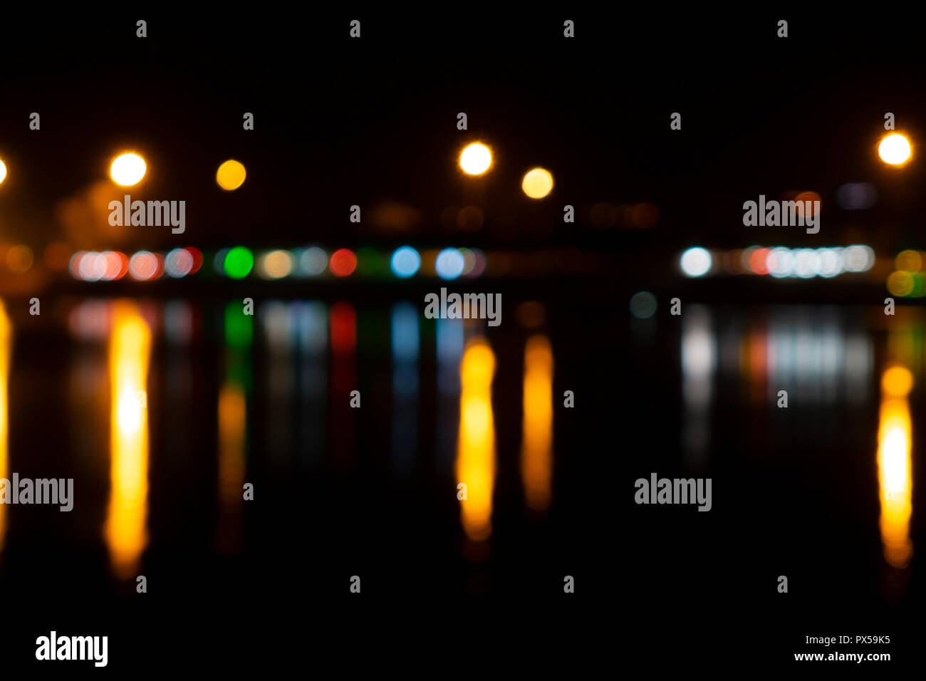 Blured lighhts da città, bokeh di fondo Foto Stock