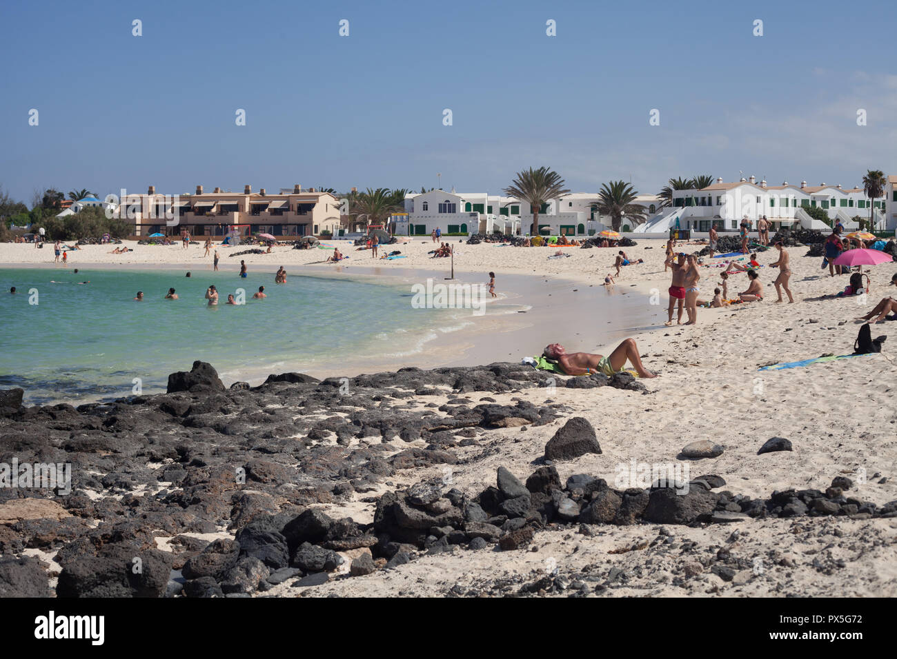 Prima Spiaggia Sul Bordo Di El Cotillo Con Cotillo Sunset E