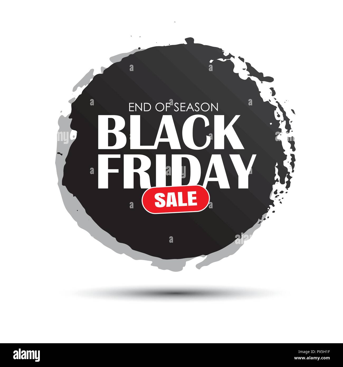 Venerdì nero cerchio vendita banner con testo bianco su nero grunge tratto di pennello. Utilizzare per lo sconto, shopping, promozione, pubblicità. Illustrazione Vettoriale Venerdì nero cerchio vendita banner con testo bianco su nero grunge tratto di pennello. Utilizzare per lo sconto, shopping, promozione, pubblicità. Illustrazione Vettoriale