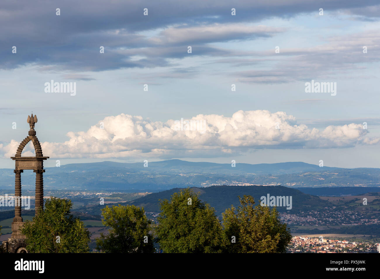 Vista dalla Gergovie plateau, Auvergne, Francia. Foto Stock