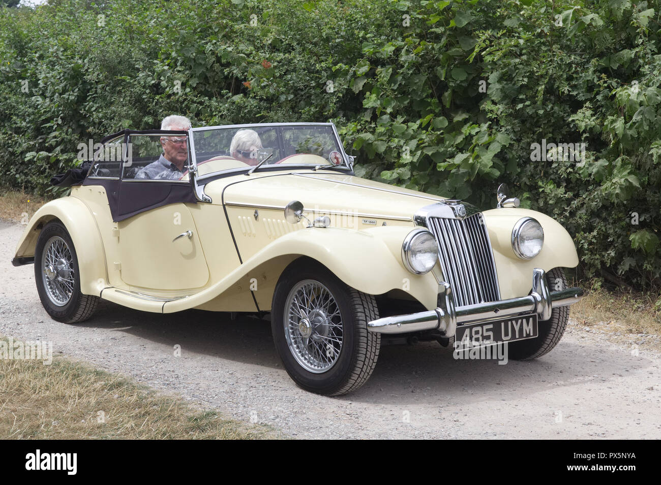 Vintage MG in campagna Foto Stock