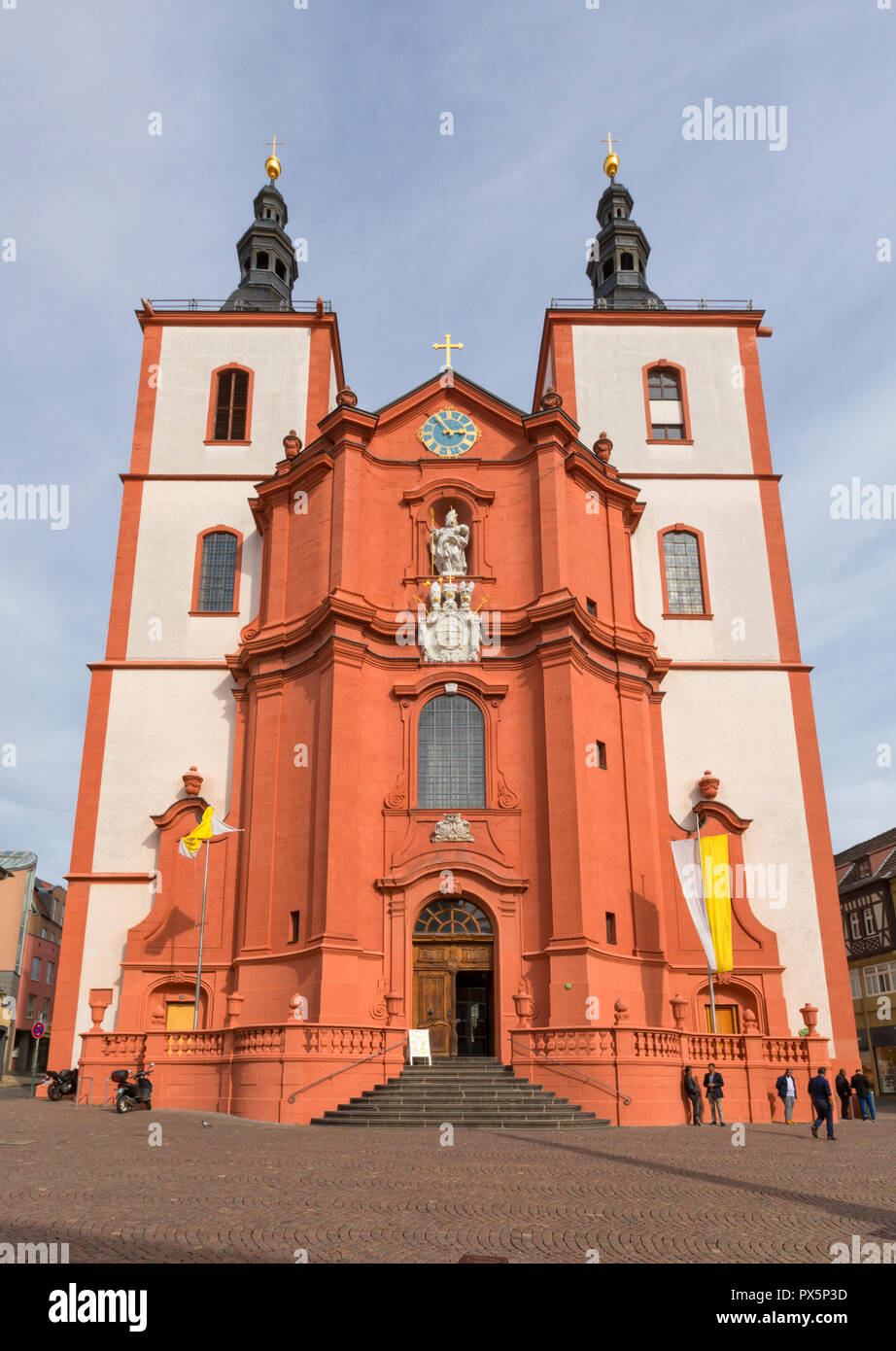 San Biagio Chiesa, noto come Stadtpfarrkirche Sankt Blasius a Flda, Hesse, Germania Foto Stock