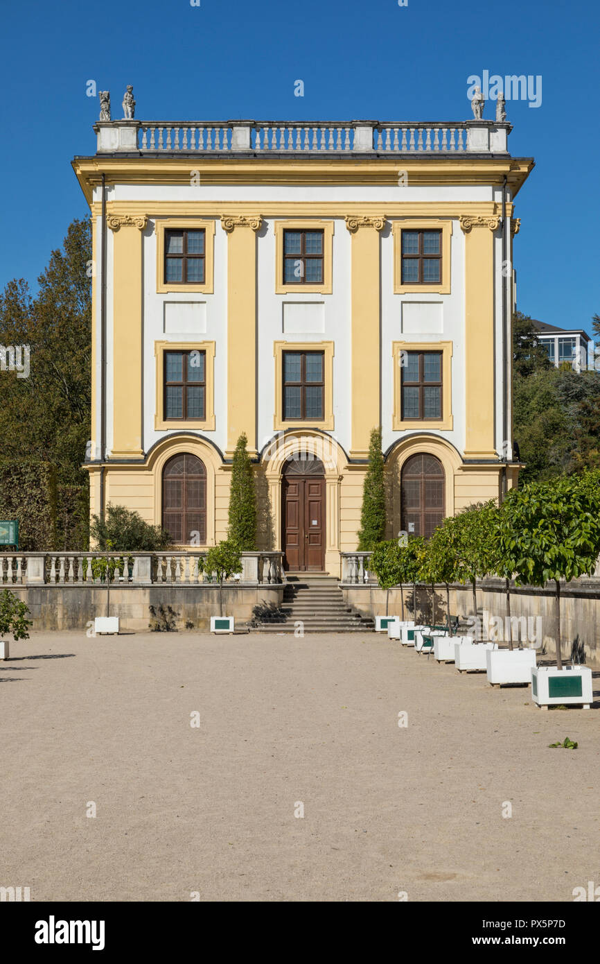 Marmorbad (Bagno di marmo) edificio, parte di Orangerie a Kassel, Hesse, Germania Foto Stock