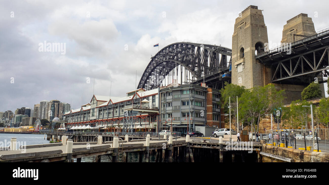 Marriott Hotel Pier one Baia Walsh pontili Precinct Hickson Road Sydney NSW Australia. Foto Stock
