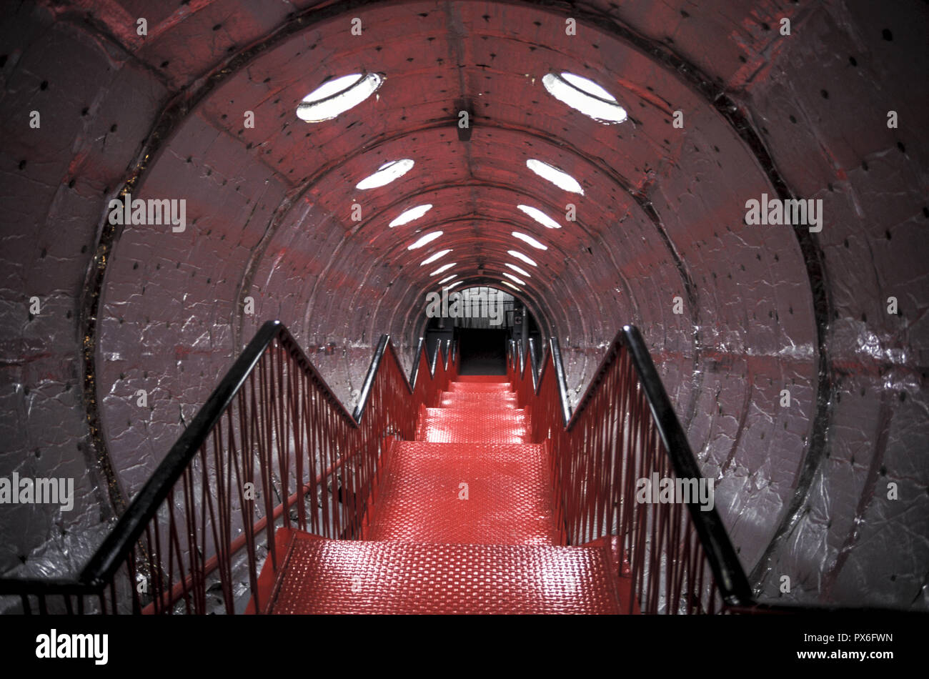 Atomium, la scala, il Belgio, Bruxelles Foto Stock