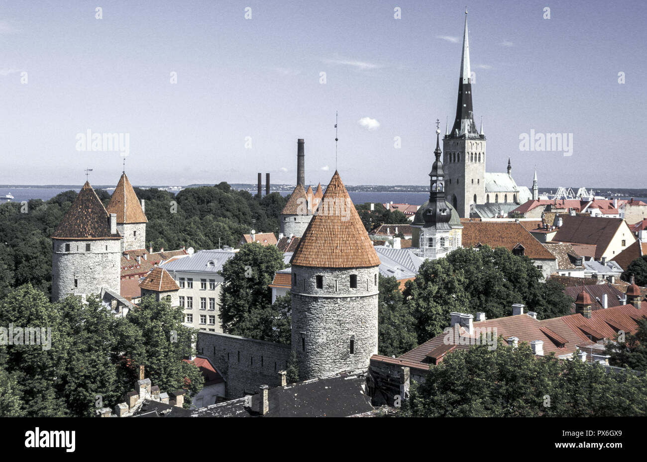 Tallinn, vista città, Estonia Foto Stock