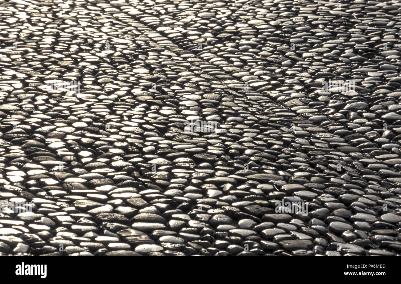 Udine, pavimentazione in pietra Foto Stock
