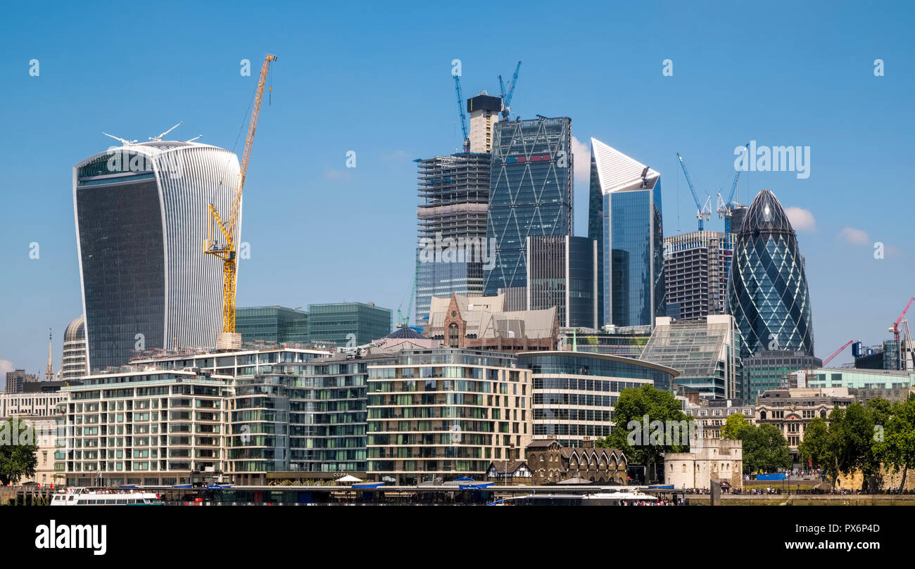 London Skyline, Londra, Inghilterra, Regno Unito - 2018 Foto Stock