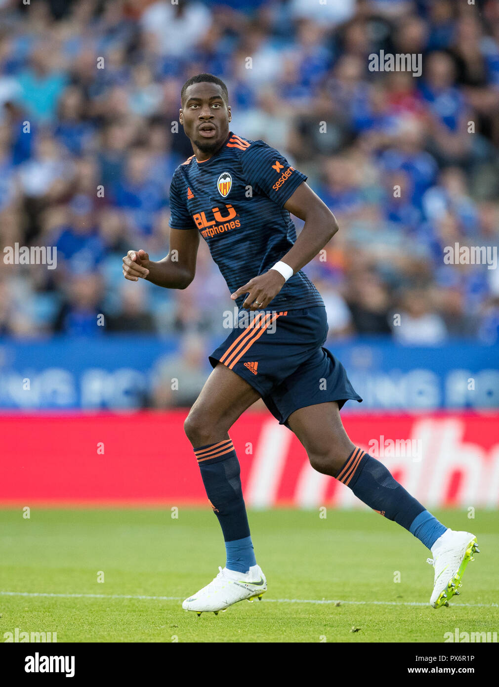 Geoffrey Kondogbia di Valencia C.F. durante il 2018/19 pre stagione amichevole tra Leicester City e Valencia al King Power Stadium, Leice Foto Stock