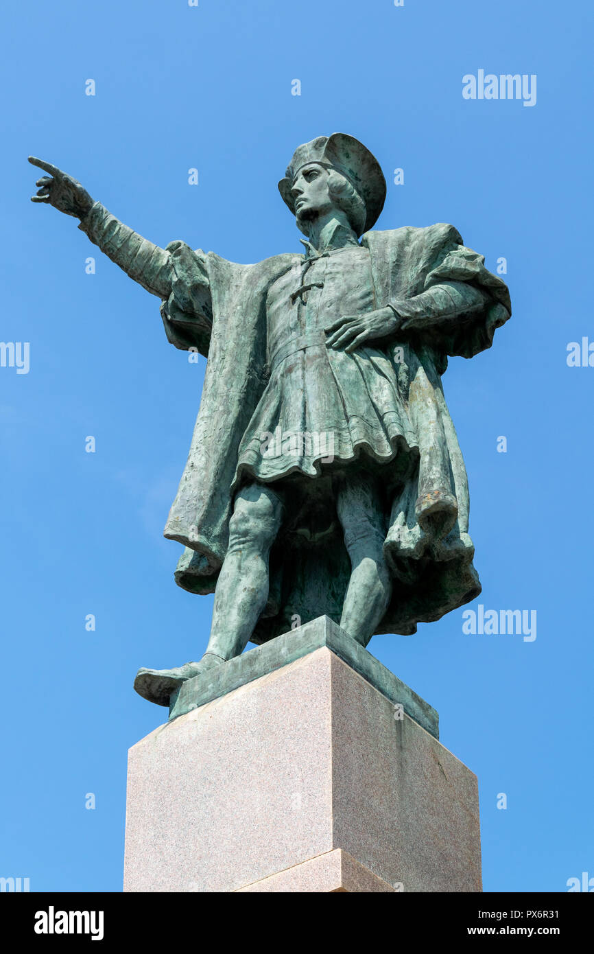 Monumento a Cristoforo Colombo, Rapallo Foto Stock