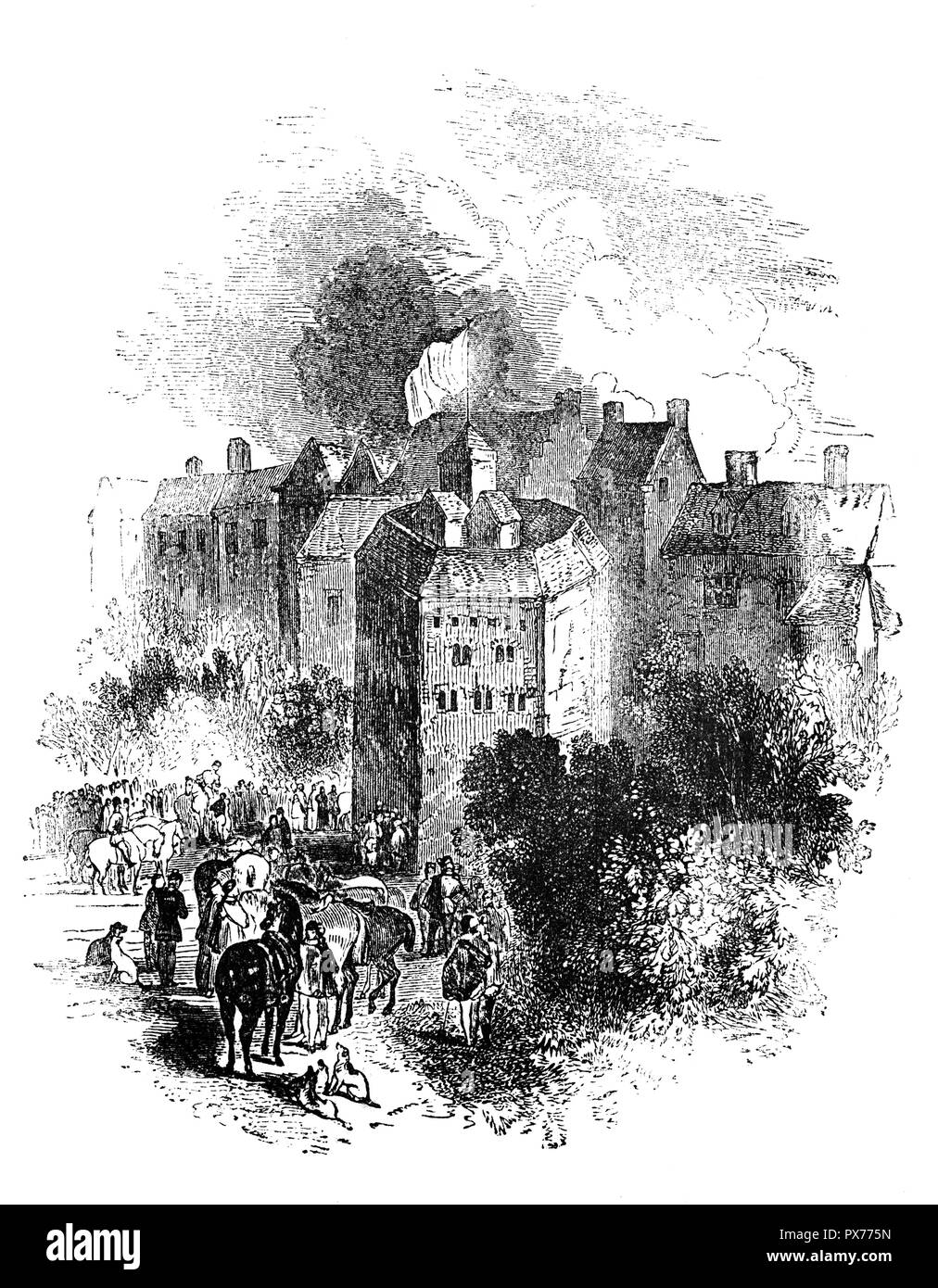 Il Globe Theatre è un teatro a Southwark, sulla riva sud del Tamigi, Londra, Inghilterra associati a William Shakespeare. Fu costruita nel 1599 da Shakespeare la riproduzione company, il Signore il ciambellano di uomini, ma fu distrutta da un incendio il 29 giugno 1613. Un secondo il Globe Theatre è stato costruito sullo stesso sito entro il mese di giugno 1614 e chiuso da un decreto emesso il 6 settembre 1642. Foto Stock