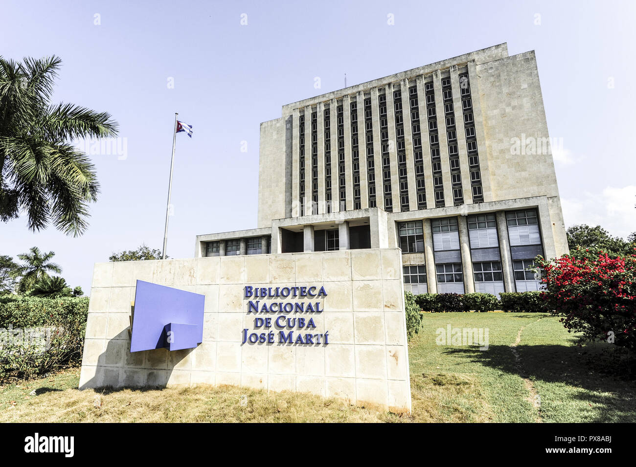 Cuba, La Habana, Plaza de la Revolucion, Biblioteca Nacional de Cuba Jose Marti, La Habana Foto Stock