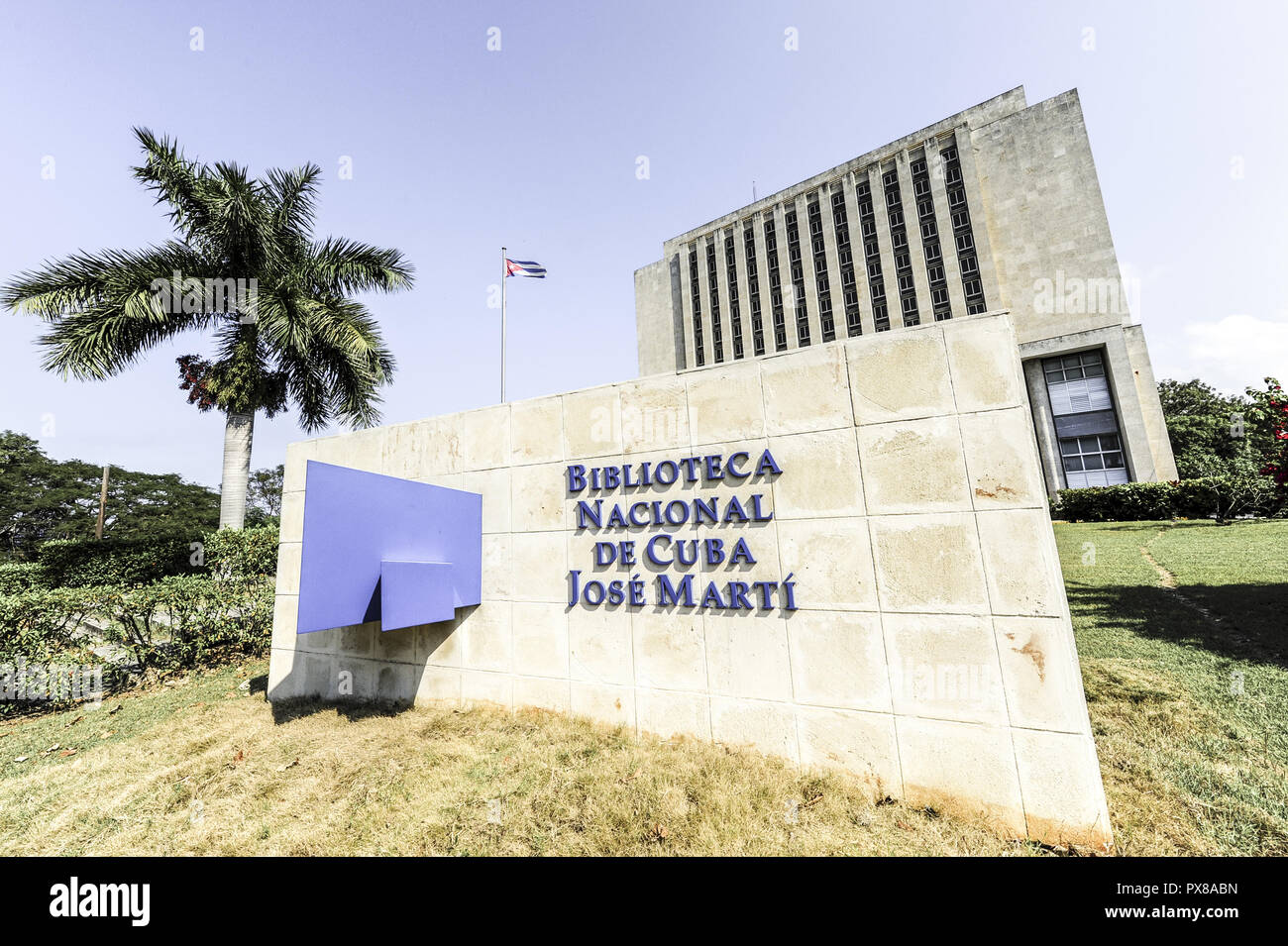 Cuba, La Habana, Plaza de la Revolucion, Biblioteca Nacional de Cuba Jose Marti, La Habana Foto Stock