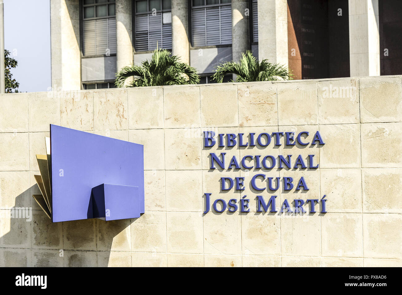 Cuba, La Habana, Plaza de la Revolucion, Biblioteca Nacional de Cuba Jose Marti, La Habana Foto Stock
