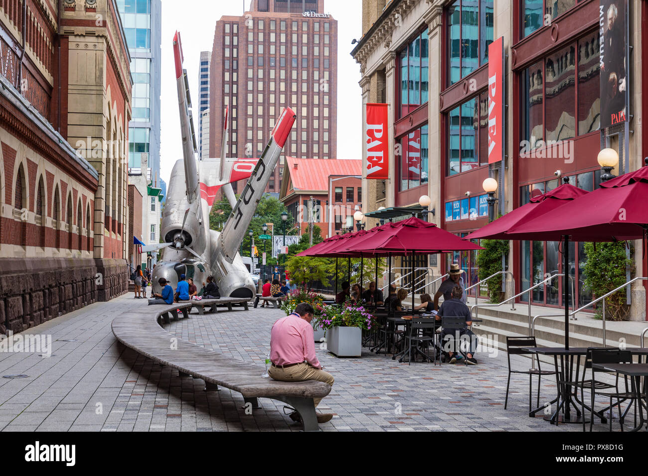 PHILADELPHIA - STATI UNITI D'America - 19 settembre 2018: piano artistico al quartiere dell'arte. Popolari luoghi turistici in Philadelphia durante l'estate. Foto Stock