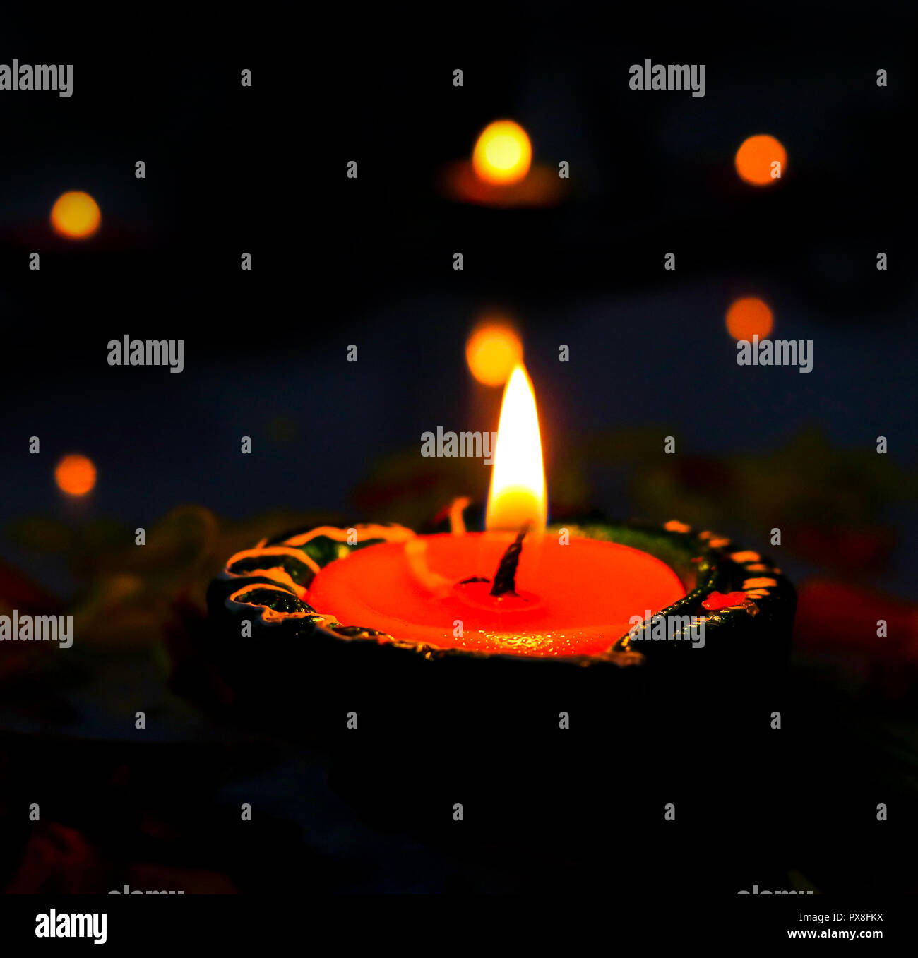 Diyas/lampada decorata per Diwali celebrazione Foto Stock