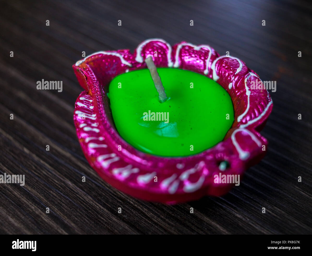 Diyas/lampada decorata per Diwali celebrazione Foto Stock