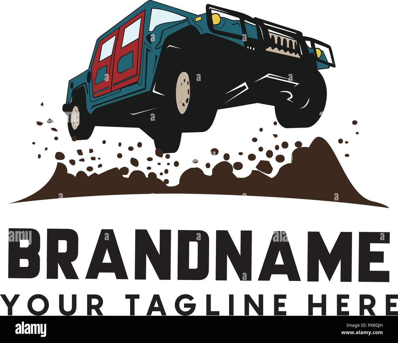 Offroad avventura estrema. logo automotive modello. Illustrazione Vettoriale Illustrazione Vettoriale