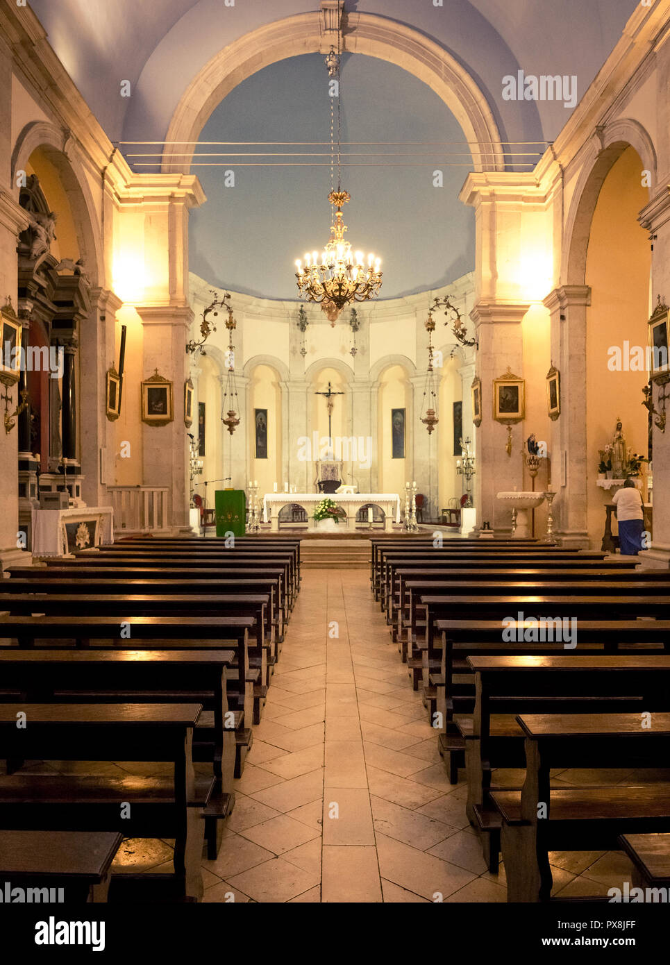 Interno della Basilica di San Marco nella città di Makarska, Croazia Foto Stock