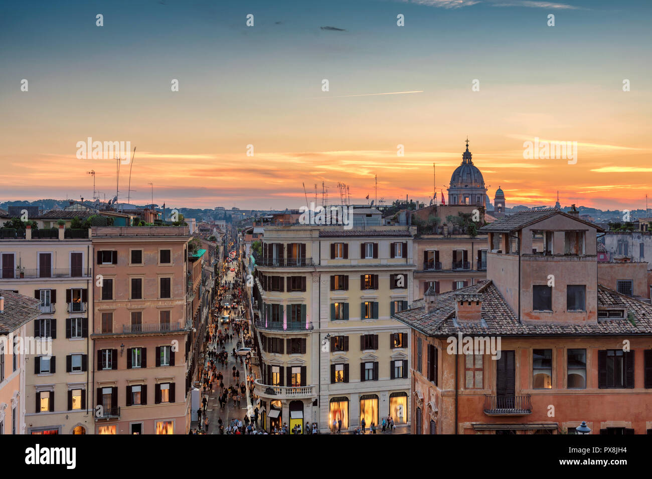 Orizzonte di Roma Foto Stock