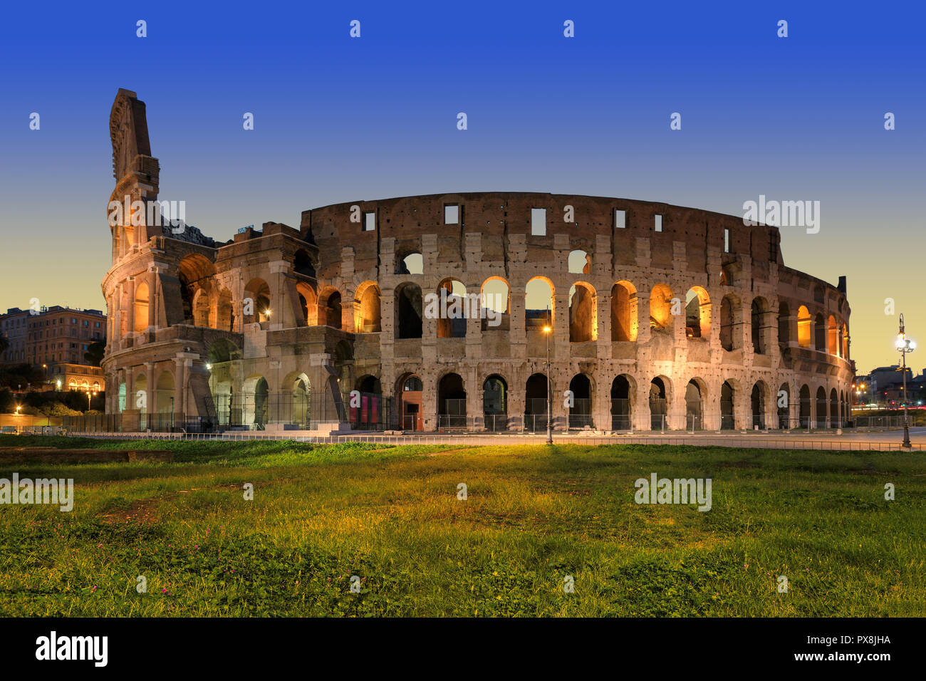 Colosseo a Roma, Italia. Foto Stock