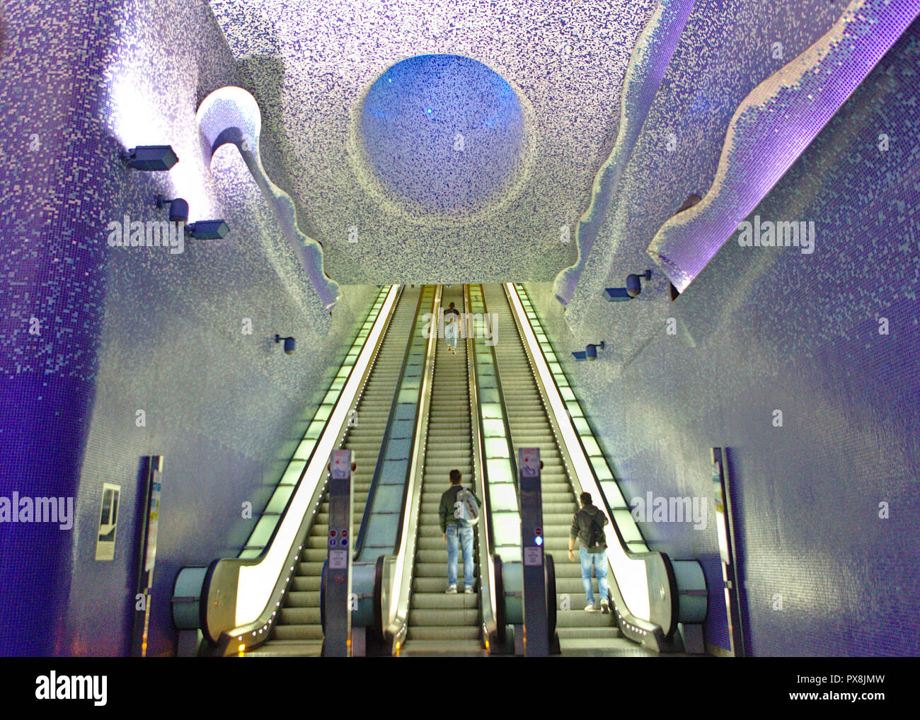 Il design accattivante a Toledo la stazione della metropolitana Foto Stock