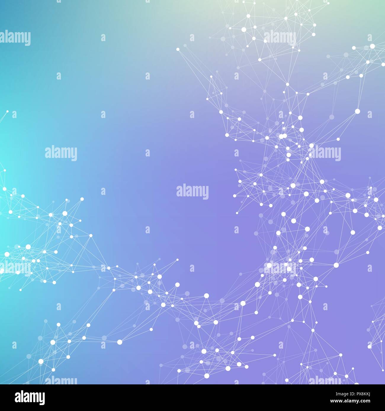 Le molecole di astratta di progettazione della struttura, Atom, neuroni. Medico di fondo per banner o flyer. Chimica molecolare pattern, texture. Illustrazione Vettoriale. Illustrazione Vettoriale