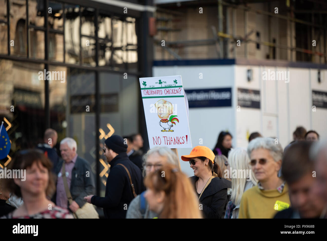 Londra, Regno Unito. 20 ottobre 2018 centinaia di migliaia di persone hanno girato fino a Londra da tutto il paese a marzo per un voto popolare. Essi vogliono una votazione finale sulla trattativa Brexit. Credito: Ilyas Ayub/Alamy Live News Foto Stock