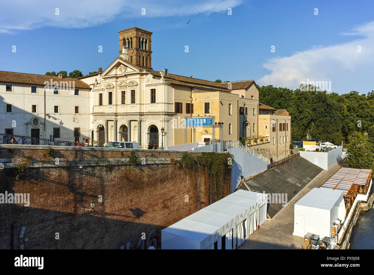 Roma, Italia - 22 Giugno 2017 : Basilica di San Bartolomeo all'isola nella città di Roma, Italia Foto Stock