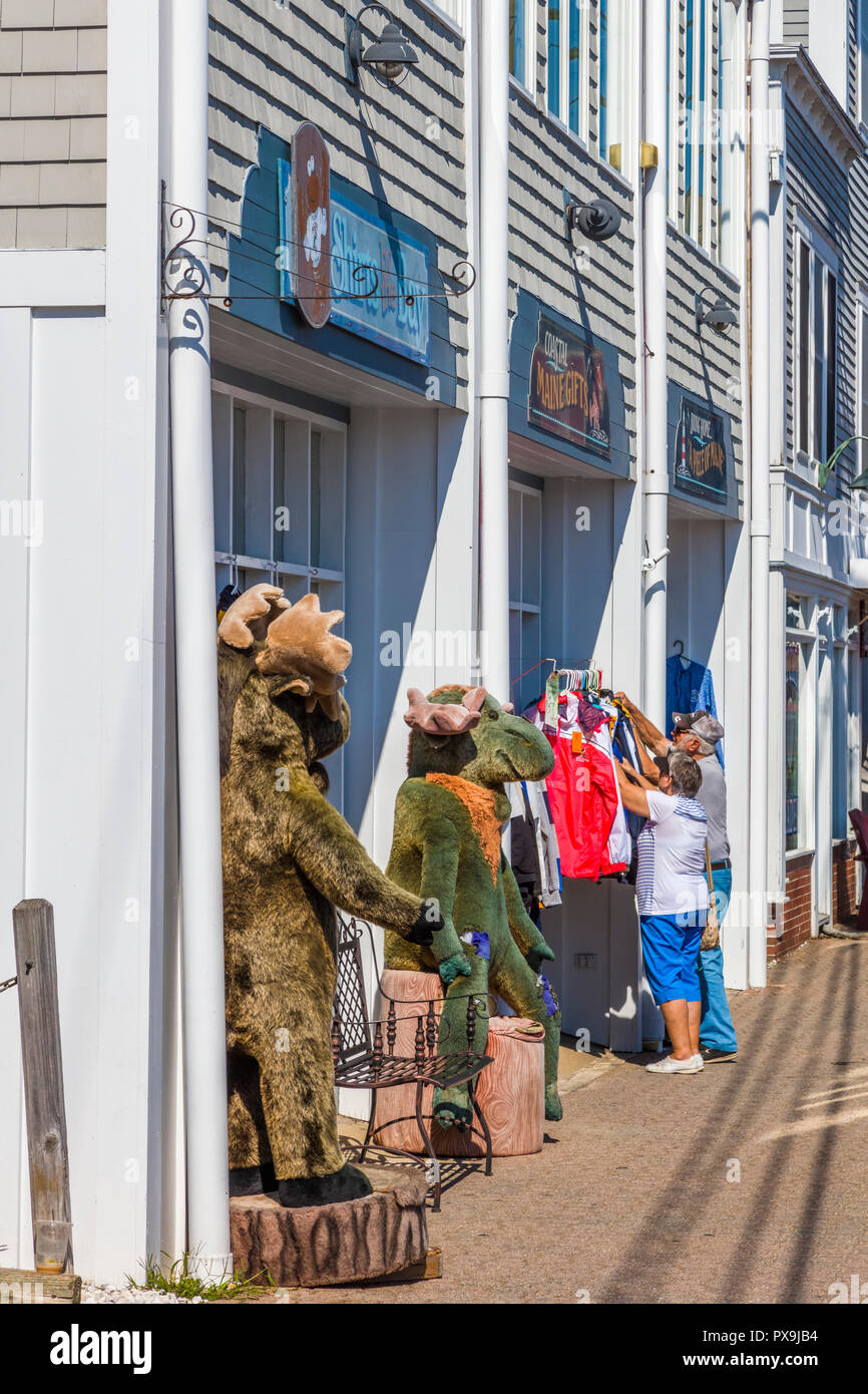 Centro business Centro di Boothbay Harbor Maine negli Stati Uniti Foto Stock