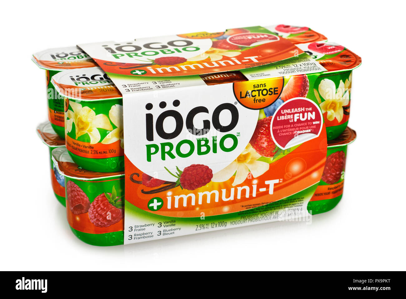 Iogo yogurt probiotici, senza lattosio Foto stock - Alamy