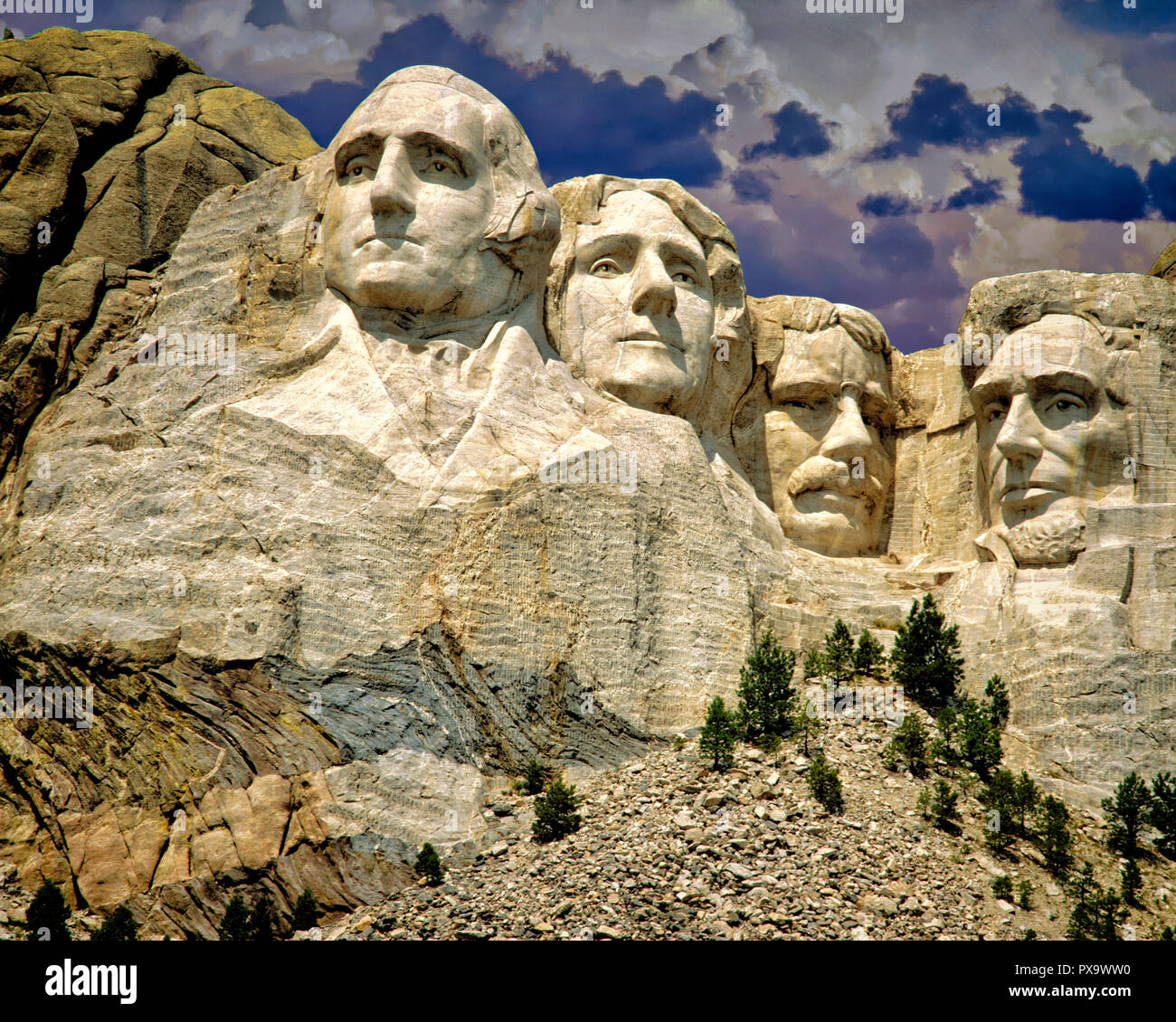 Stati Uniti d'America - Dakota del Sud: Mount Rushmore National Memorial Foto Stock