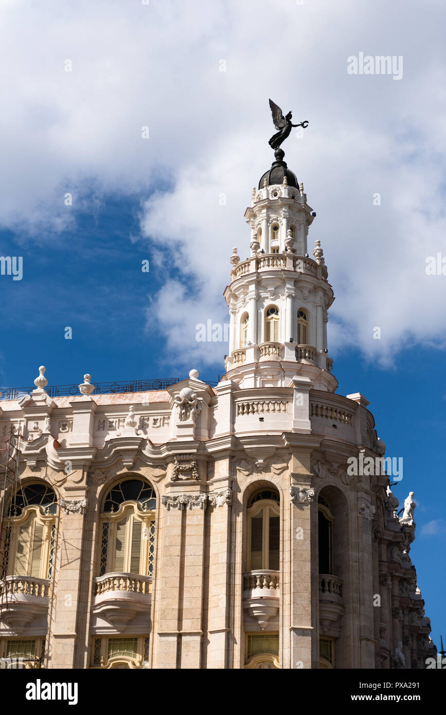 Torre di teatro Centro Gallego in Havana Cuba. Foto Stock