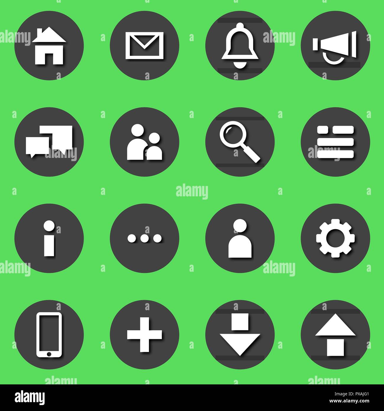 Sito web icone di base pack. Illustrazione Vettoriale