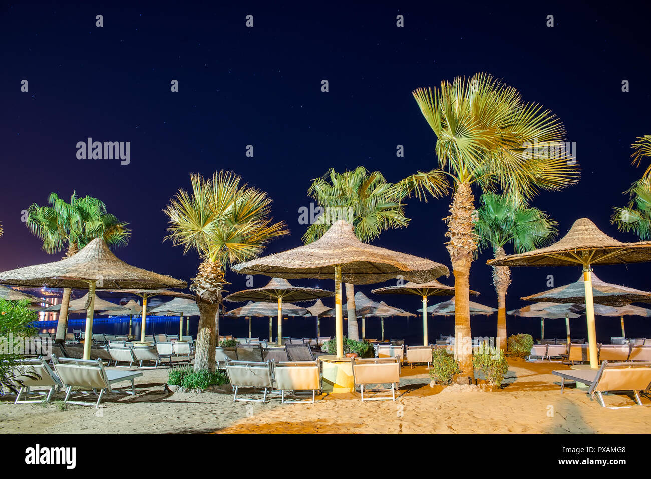 Spiaggia sul Mar Rosso Foto Stock