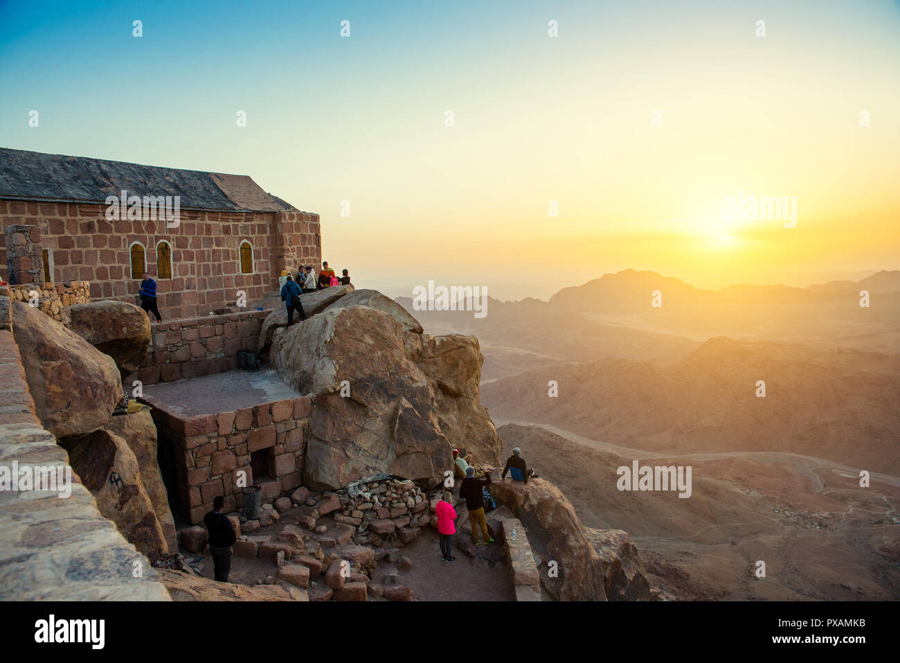 Il monte Sinai all'alba Foto Stock