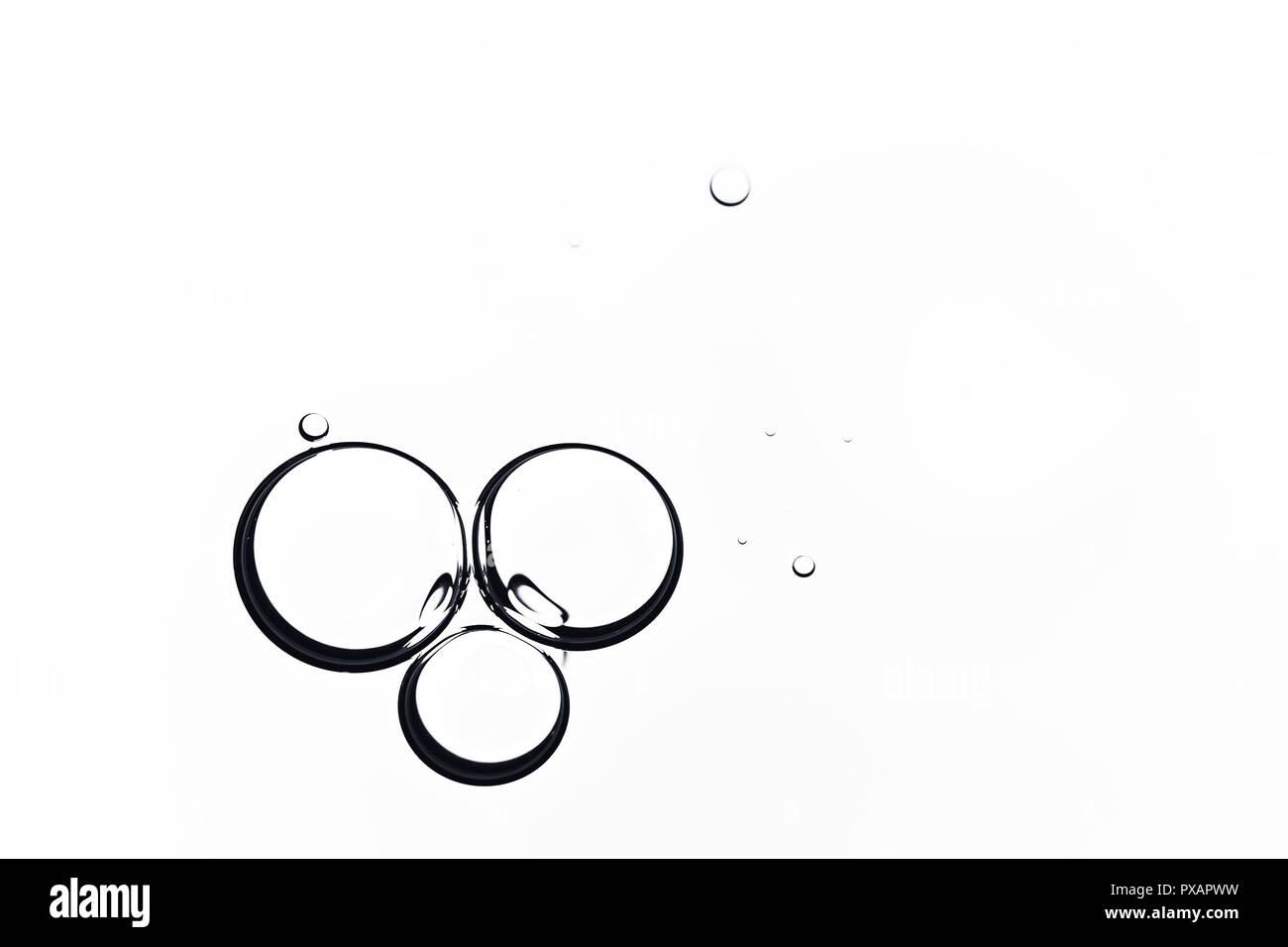 Fotografia interna , olio su acqua Foto Stock