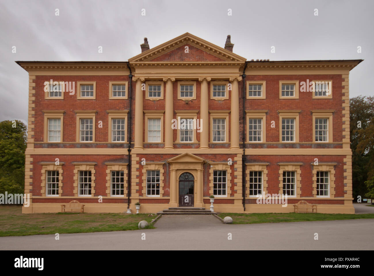 La facciata di Lytham Hall Foto Stock