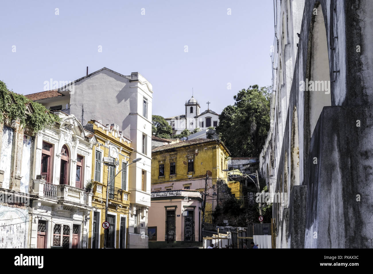Rio de Janeiro, centro, Santa Teresa, Arcos da Lapa, Brasile Foto Stock