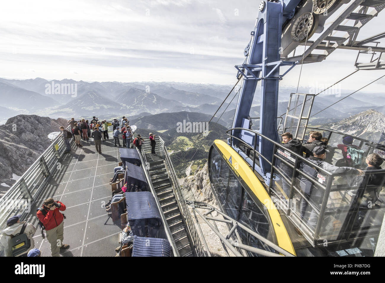 Dachstein, Stiria, Austria, Skywalk Foto Stock