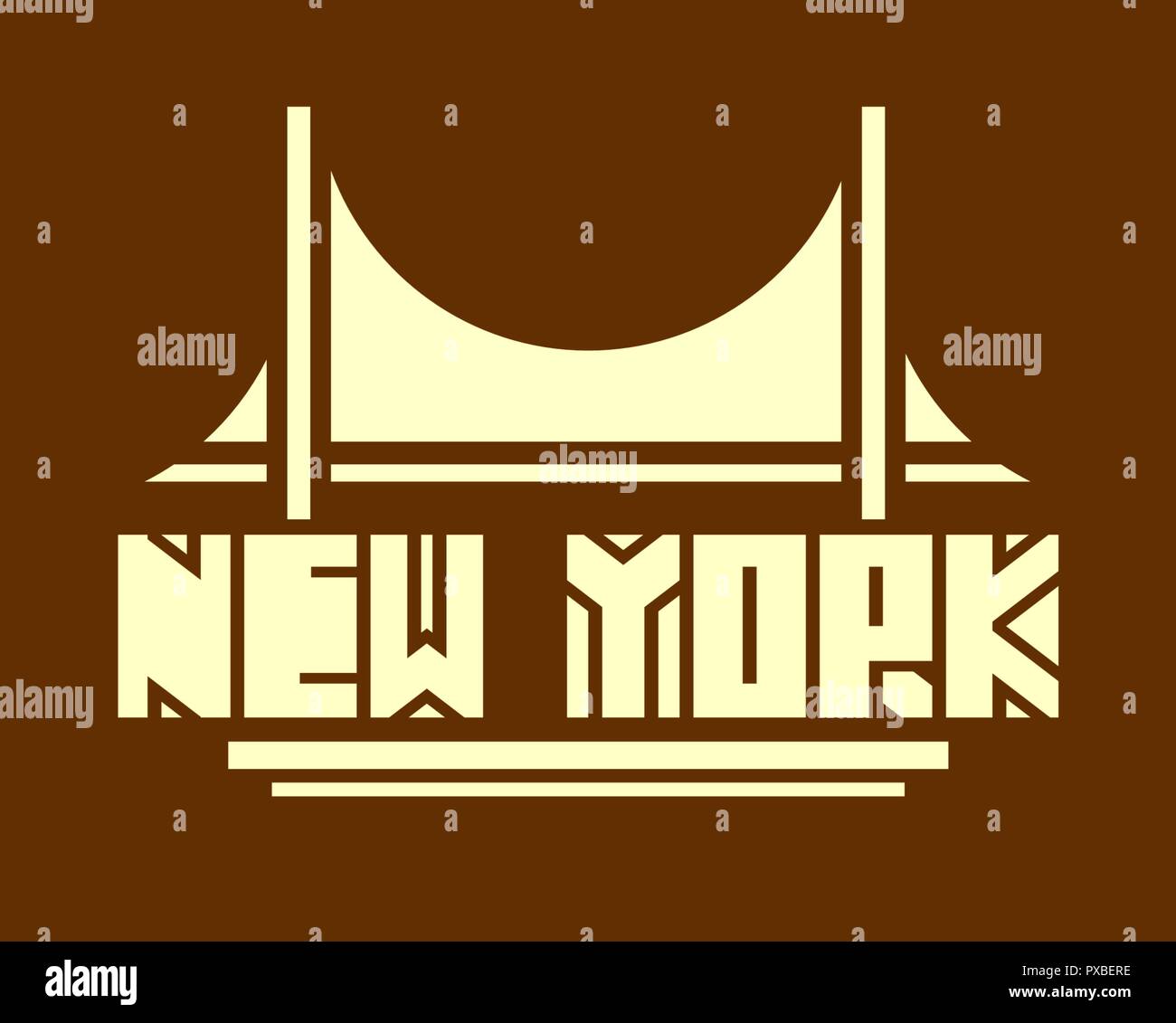 New York city name. Tipografia creativi concetto Poster Illustrazione Vettoriale