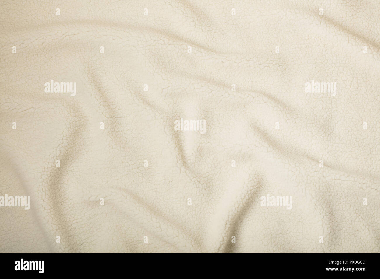 Bianco con fodera in pelliccia sintetica sfondo con breve pisolino Foto Stock