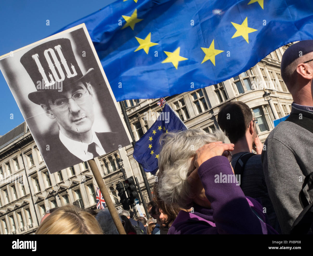 Partito conservatore sostenitori contro Brexit nei popoli marzo per un secondo referendum sull'adesione all'UE Foto Stock