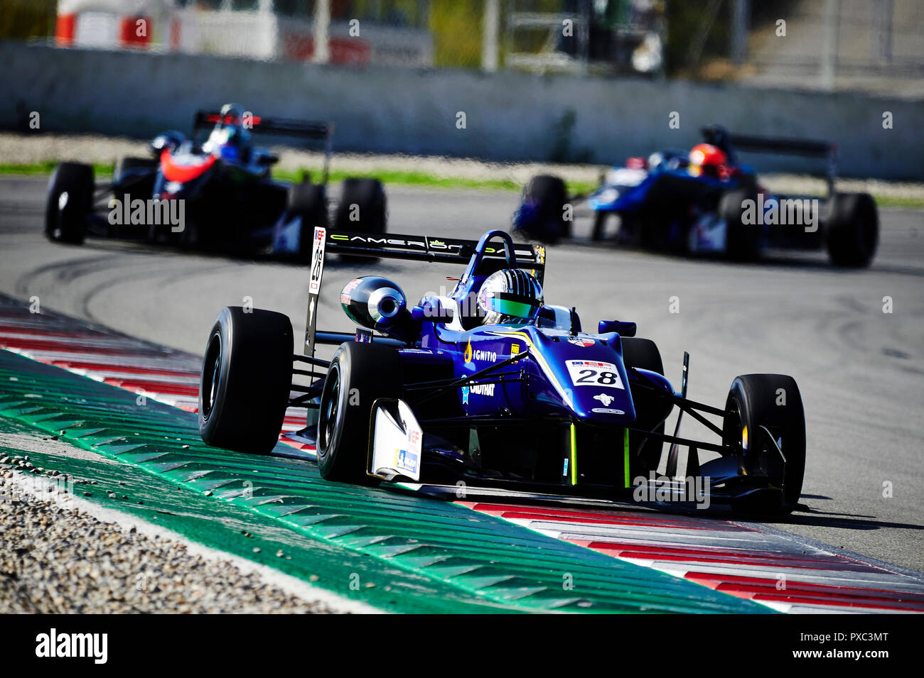 Circuito de Barcelona-Catalunya, Barcelona, Spagna. Xxi oct, 2018. International GT Open, Round 7; Cameron Das del Team Carlin Motorsport durante il Euroformula Open Race Credit: Azione Plus sport/Alamy Live News Foto Stock