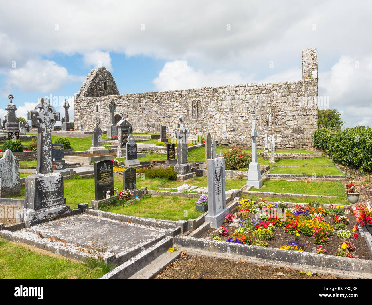 Chiesa Killursa, vicino Headford nella Contea di Galway, Irlanda, è pensato per data dal XII o XIII secolo. Remnan Foto Stock