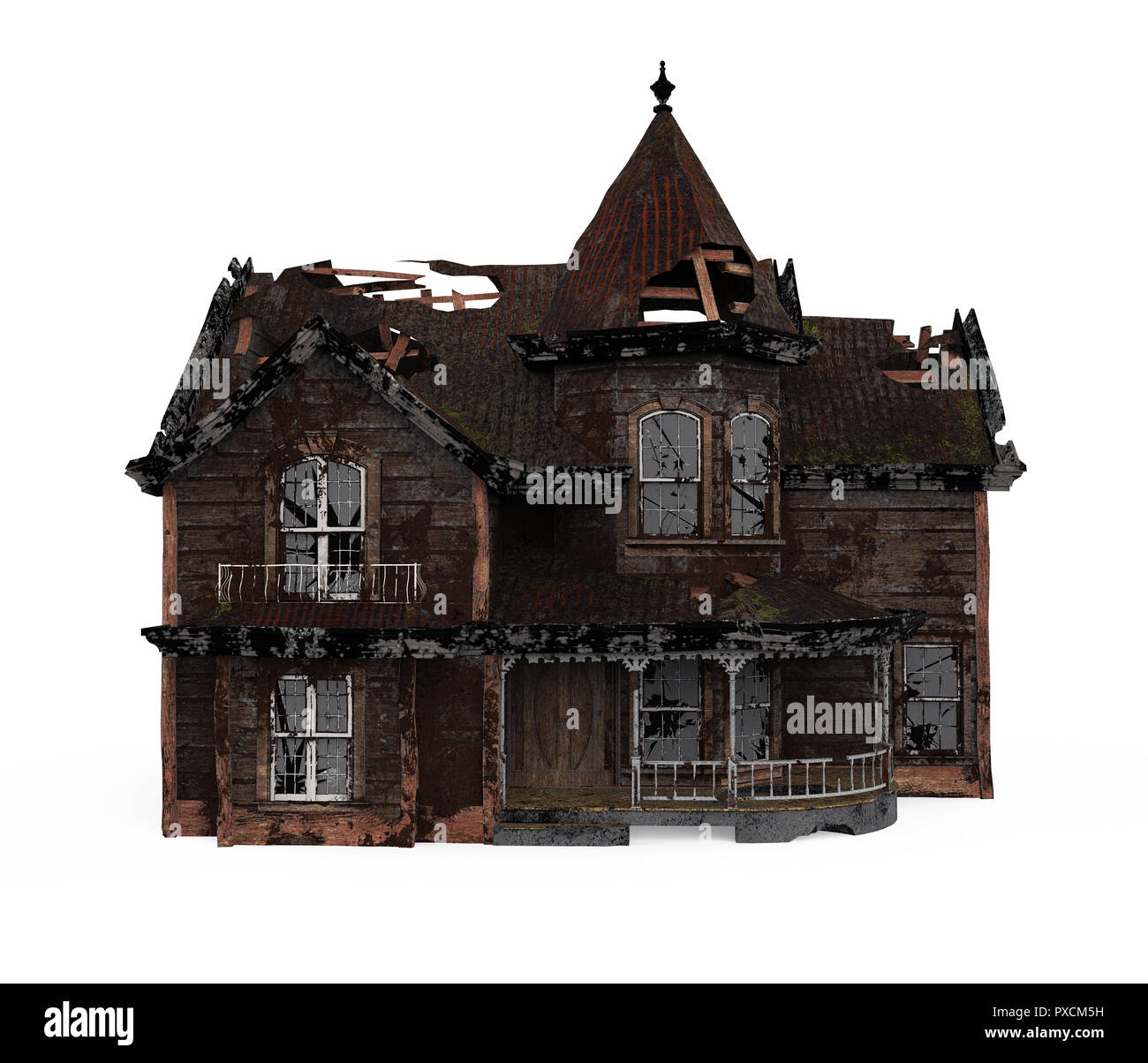 Haunted House isolato Foto Stock