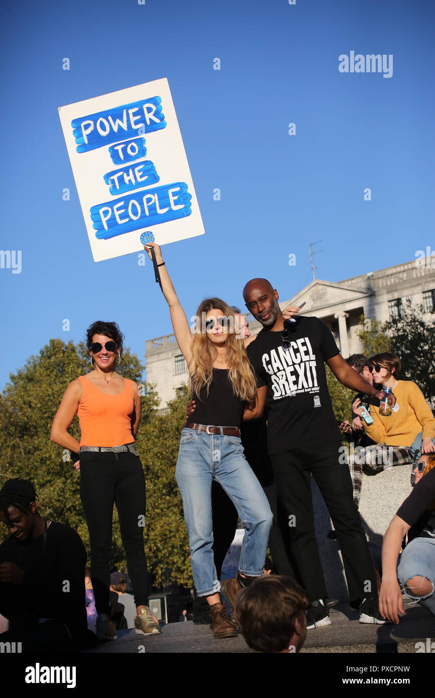 #Voto popolare demo Londra 20 Ottobre 2018 Foto Stock