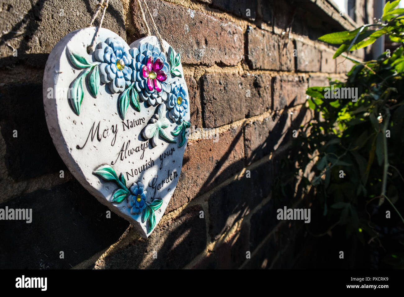 Giardino amore cuore Foto Stock
