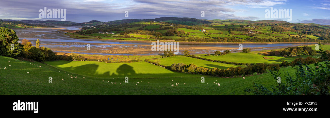 Conwy Valley. Fiume Conwy. Il Galles del Nord. Colori dell'autunno Foto Stock